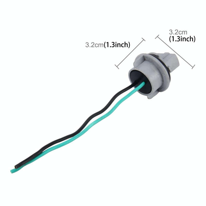 2 PCS 7440 Car Auto LED Bulb Socket Holder (No Including Light)