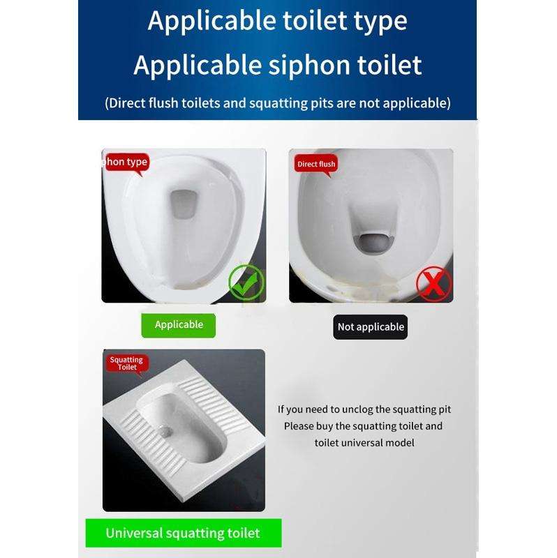 Toilet Pipe Dredger Toilet Sewer Floor Drain Clogged Household High Pressure Pneumatic Tool(Black)