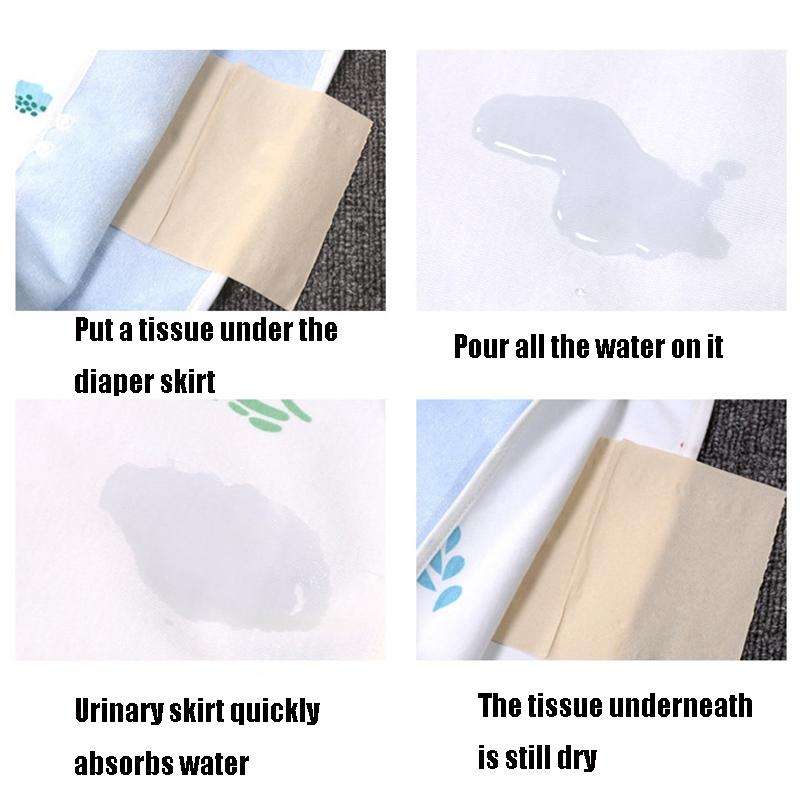 Baby Water-Proof And Leak-Proof Cloth Diapers Children Washable Cotton Cloth Bed-Wetting Skirt Pa...