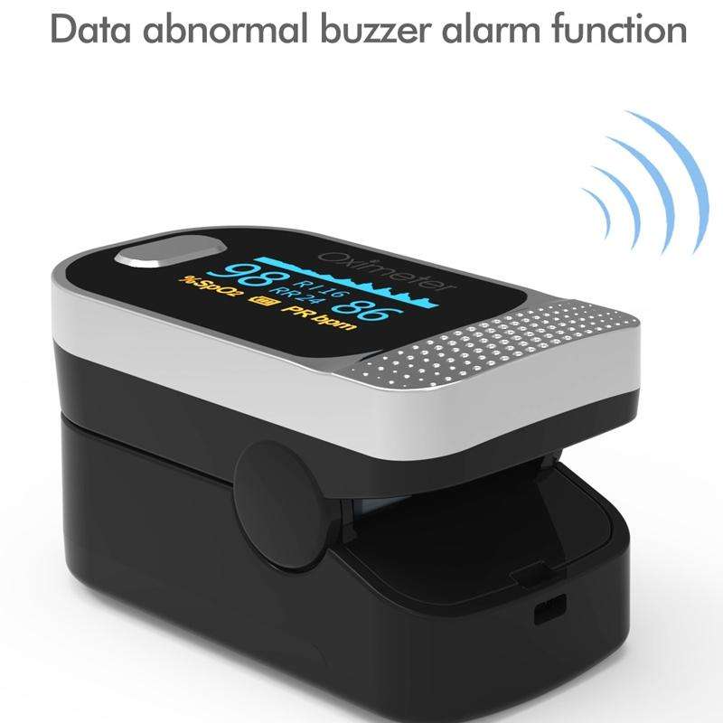 JZ-134R Finger Clip Oximeter Pulse Oximetry Monitor(White Silver)
