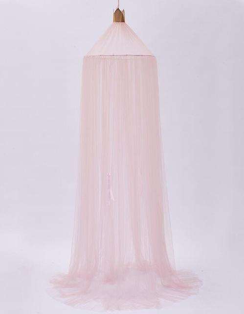 Baby Bed Curtain Hung Dome Mosquito Net Girls Crown Hanging Net Princess Tents(Pink)