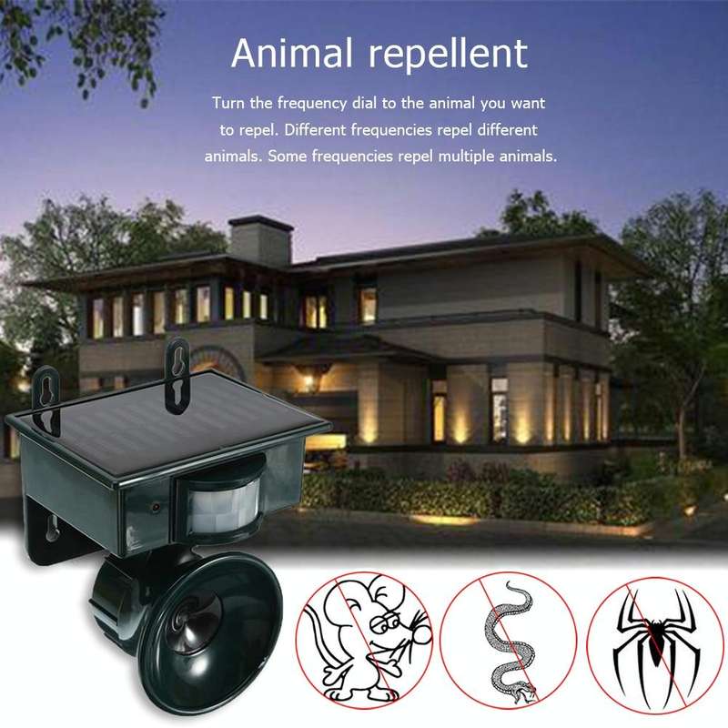 NY-2002 Solar Ultrasonic Mouse Repeller Animal Repeller Outdoor Waterproof Bird Repeller(Green)