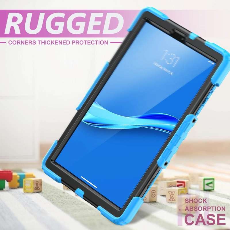 For Lenovo Tab M10 FHD Plus Shockproof Colorful Silicone + PC Protective Case with Holder & Shoul...