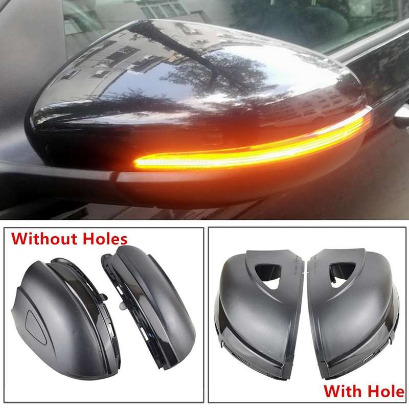 1 Pair For Volkswagen Golf 6 MK6 Car Dynamic LED Turn Signal Light Rearview Mirror Flasher Water ...