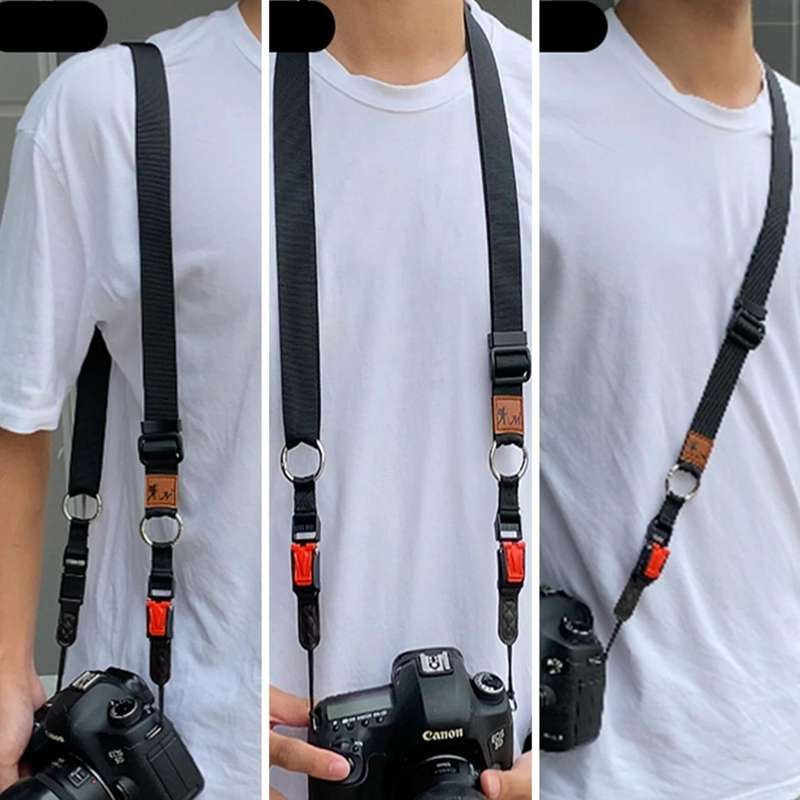 XJ03 Camera Shoulder Hanging Neck Strap(Khaki)