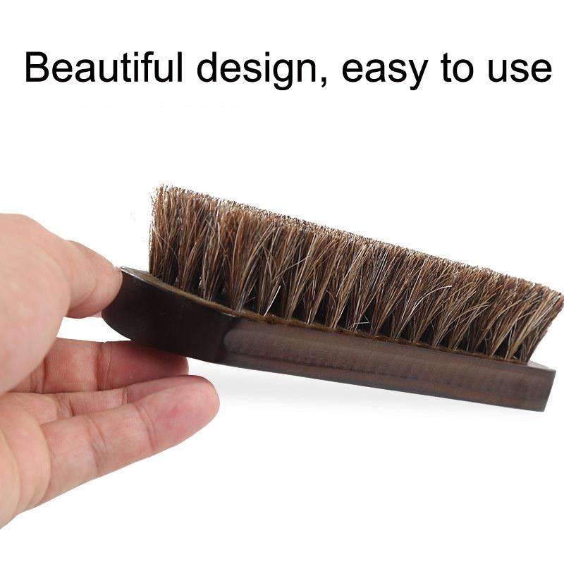 Big Red Horse Brush Horse Mane Brush Soft Shoes Cleaning Brush(Mahogany Brown Hair)