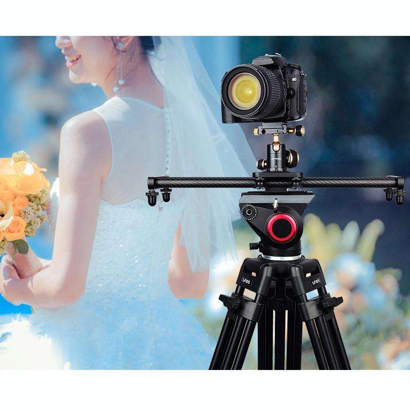 YELANGU L40T 40cm Carbon Fiber Slide Rail Track for SLR Cameras / Video Cameras (Black)