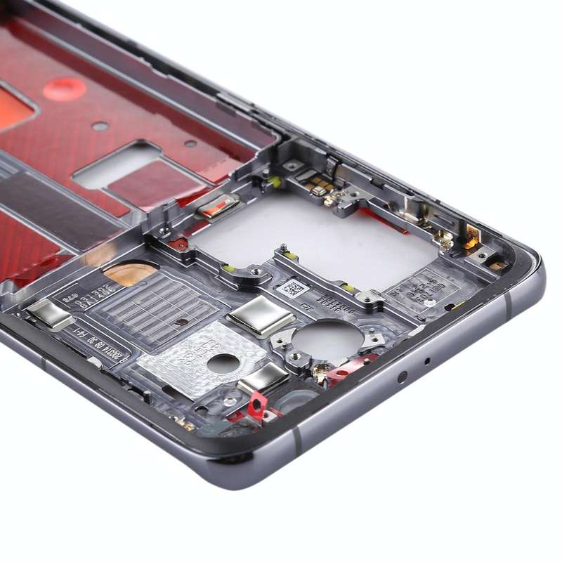 Original Middle Frame Bezel Plate with Side Keys for Huawei P40 Pro(Black)
