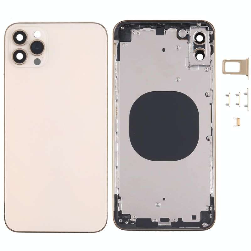 Back Housing Cover with Appearance Imitation of iP13 Pro Max for iPhone XS Max(Gold)