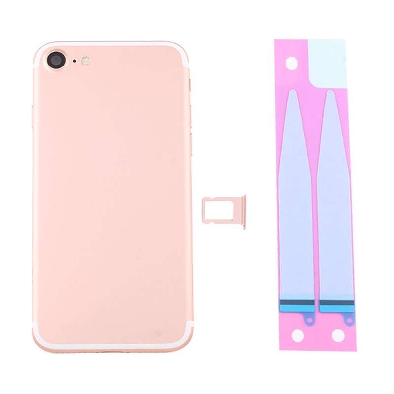 Battery Back Cover Assembly with Card Tray for iPhone 7(Rose Gold)