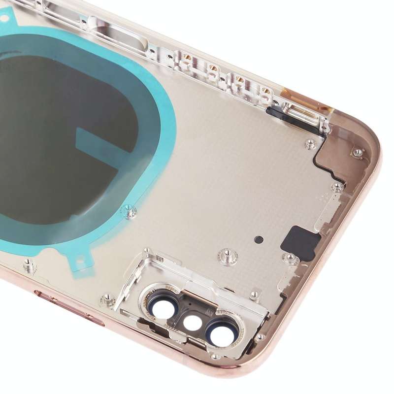 Back Cover with Camera Lens & SIM Card Tray & Side Keys for iPhone XS(Gold)
