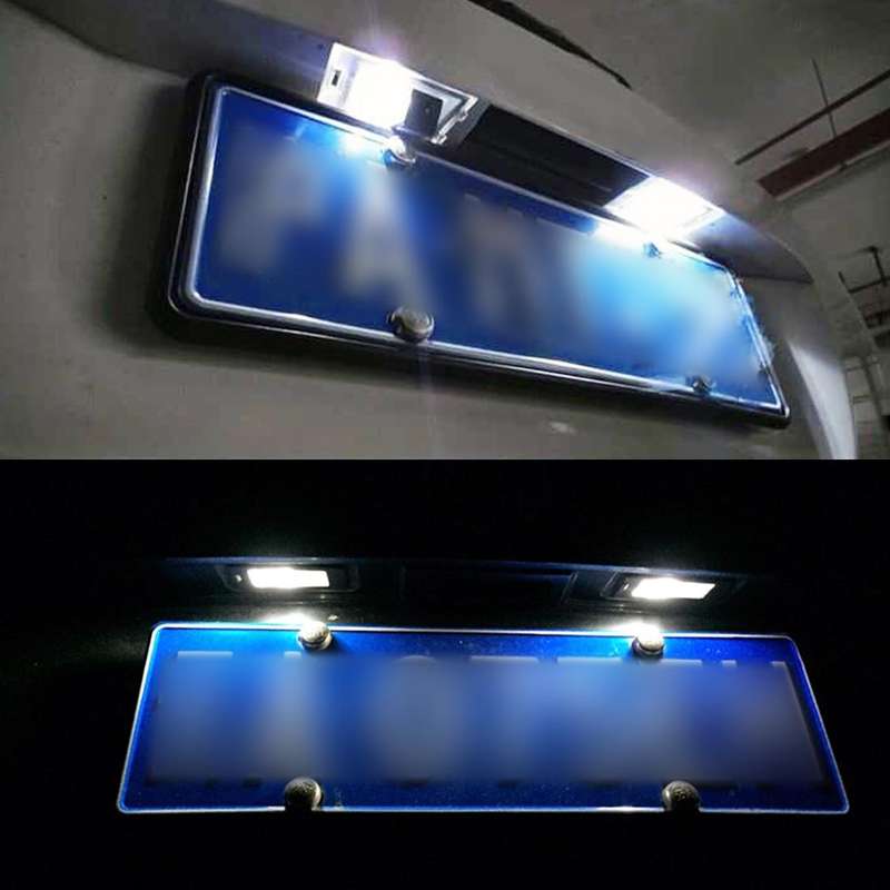 2 PCS DC 12V 3W 150LM 6000K LED License Plate Light 18LEDs SMD-4014 Bulbs Lamps for Chevrolet