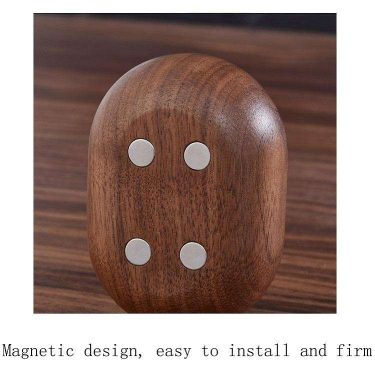 Suction Door Wind Chime Brass Wooden Doorbell Door Opening Reminder Pendant(Black Walnut)