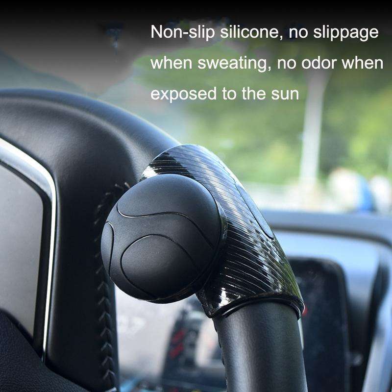 2PCS Automotive Silicone Bearing Steering Wheel Booster(Black)