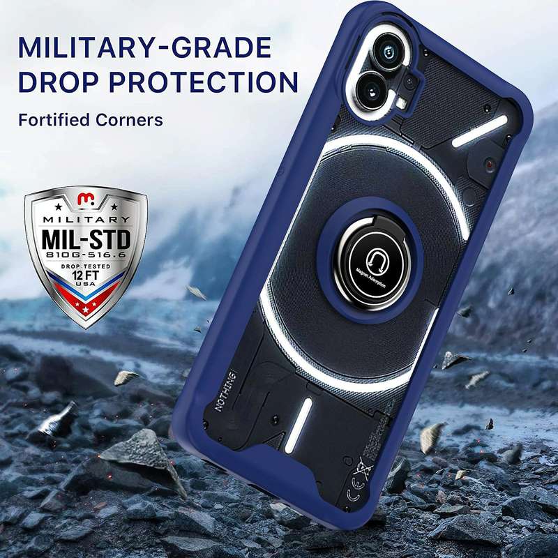 For Nothing Phone 1 Q Shadow 1 Series TPU + PC Phone Case with Ring Holder(Red)
