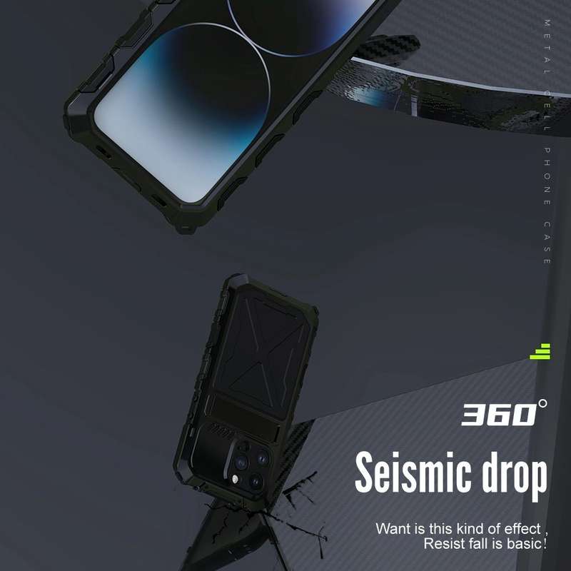 For iPhone 14 Pro Max R-JUST Life Waterproof Dustproof Shockproof Phone Case(Black)