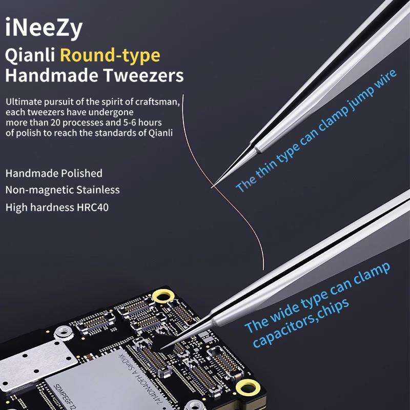 Qianli iNeezy YK-02 Stainless Steel Extra-sharp Thickened Tweezers Pointed Tweezers