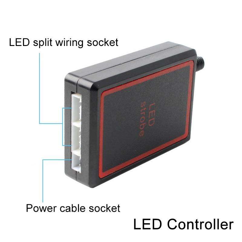4 in 1 Car 16LEDs Grille Flash Lights Warning Lights with Wireless Remote Control(White Yellow)