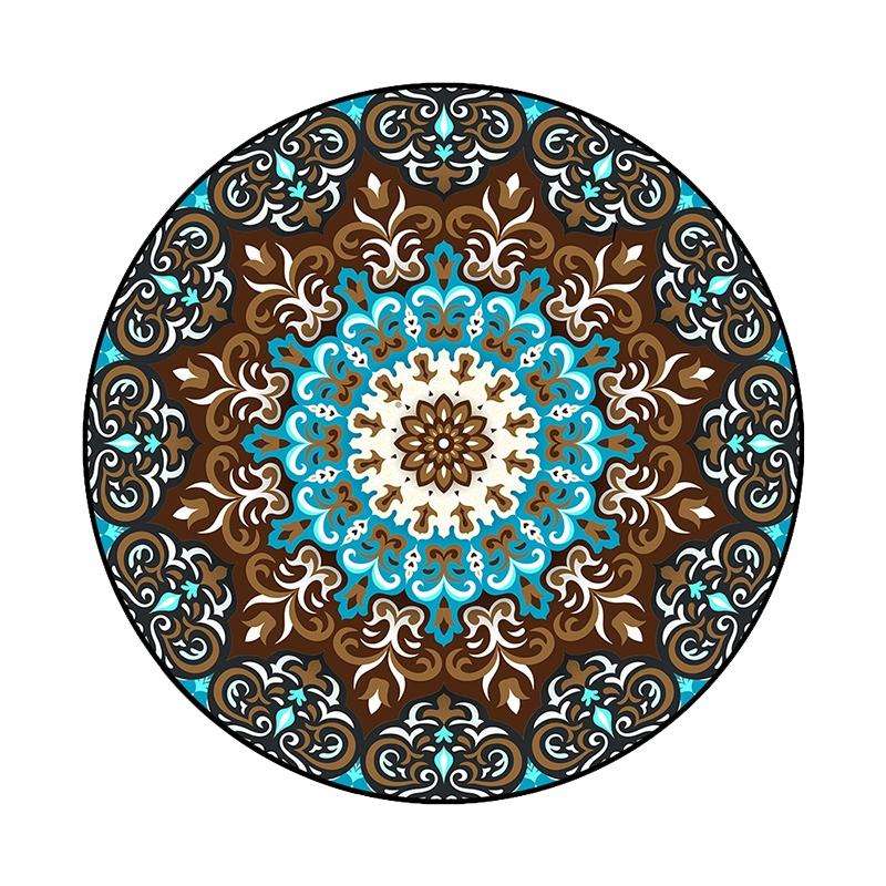Ethnic Carpet Camel Mandala Flower Carpet Non-slip Floor Mat, Size:Diameter 40cm(Flower)