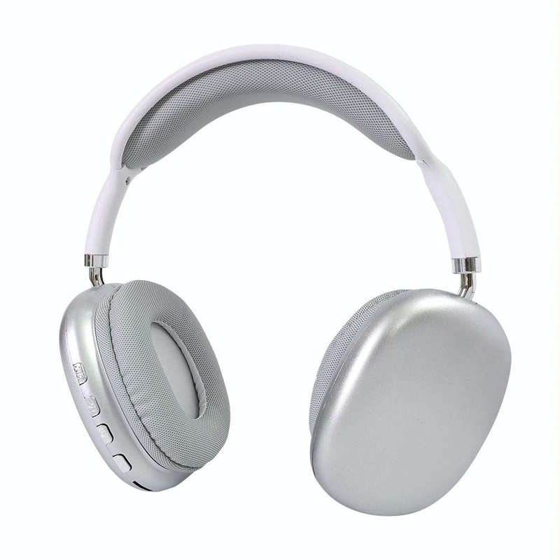 Wireless Bluetooth Headphones Noise Reduction Stereo Gaming Headset(Silver)