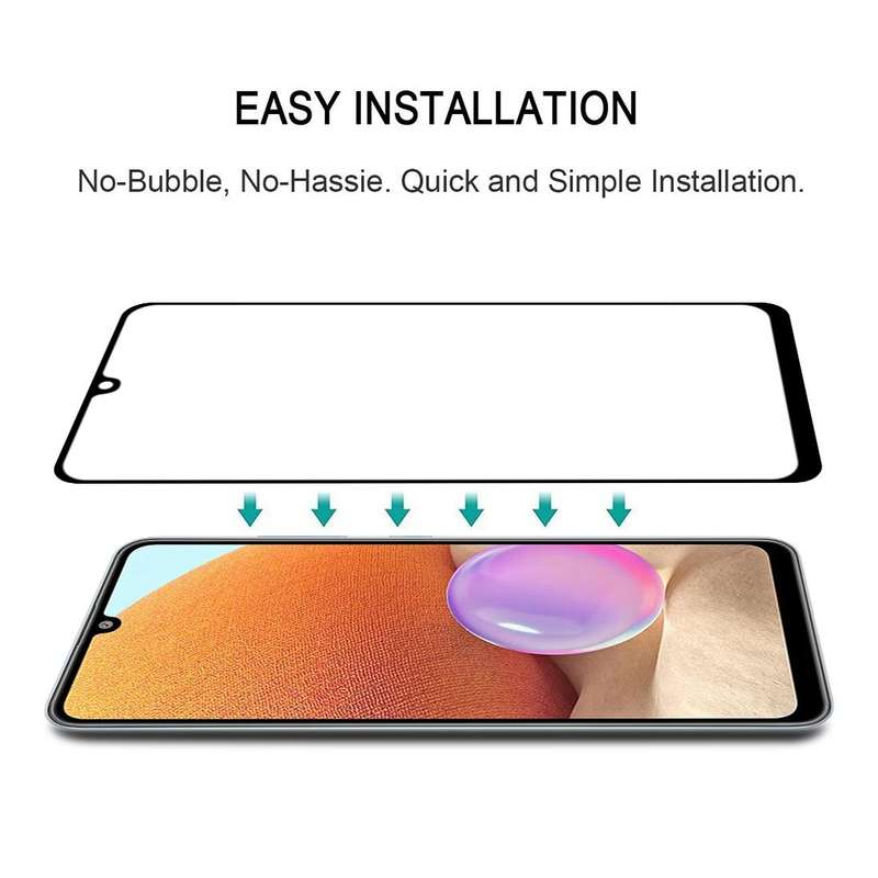 For Samsung Galaxy A32 4G 25 PCS Full Glue Full Screen Tempered Glass Film