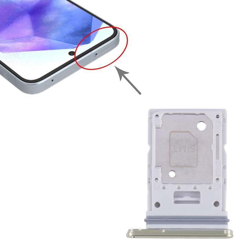 For Samsung Galaxy A55 SM-A556B Original SIM Card Tray + SIM / Micro SD Card Tray (Green)