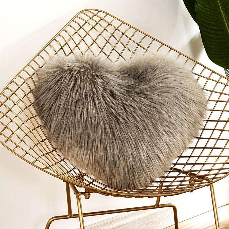 Home Cushion Pillow can be Washed without Core Heart-shaped Pillowcase, Size: 40x50cm(Dark Gray)