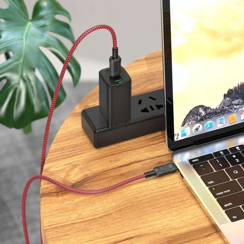 hoco X94 Leader 60W USB-C / Type-C to USB-C / Type-C Charging Data Dable, Length:1m(Gold)