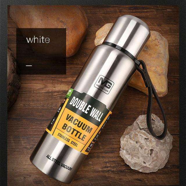 Outdoor Thermos Portable Large Capacity Insulated Cup, Capacity:500ml(Silver)