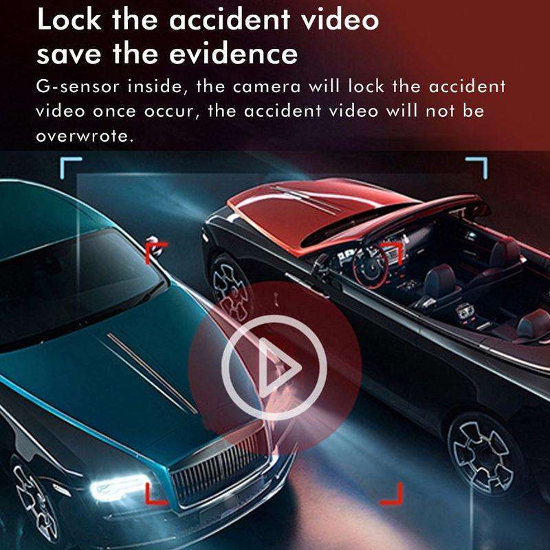 Anytek M12+ 9.66 Inch Large Screen Dual-Record Driving Recorder 2K Touch Screen Parking Video Rev...