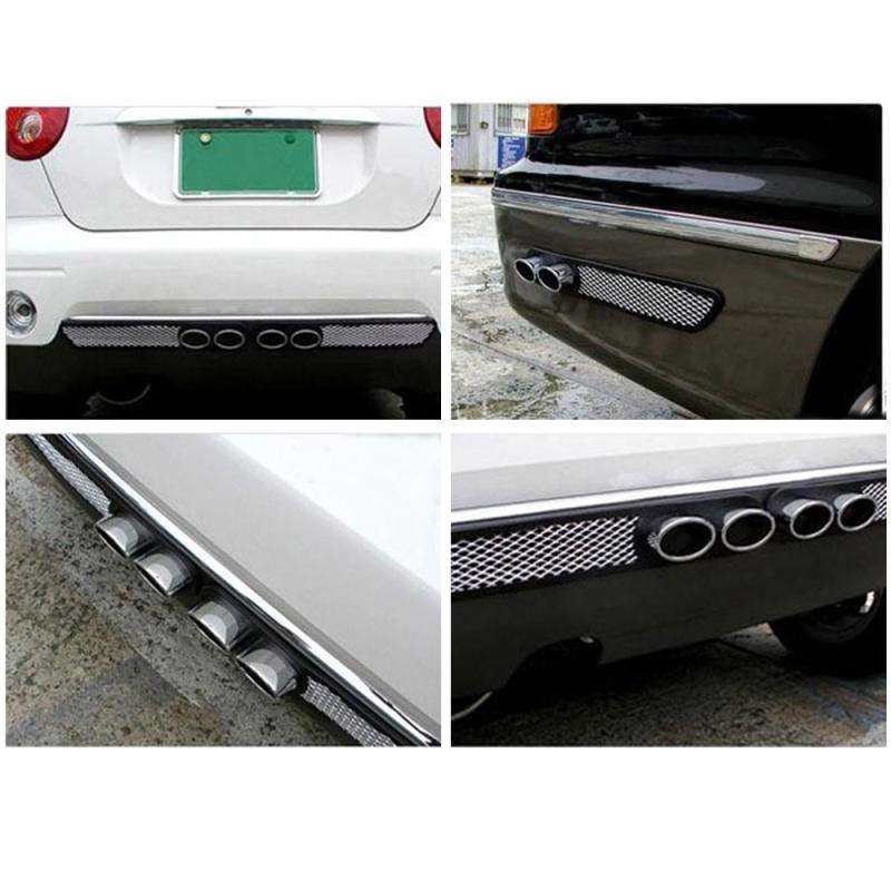 2 PCS Car Tail Pipes Exhaust Pipe Decorative Sticker(Black)