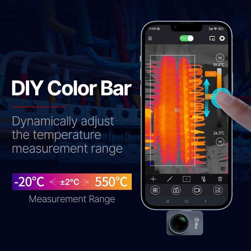 InfiRay P2 Pro Type-C Smartphones Thermal Camera Night Vision Infrared Thermal Imager with Magnet...