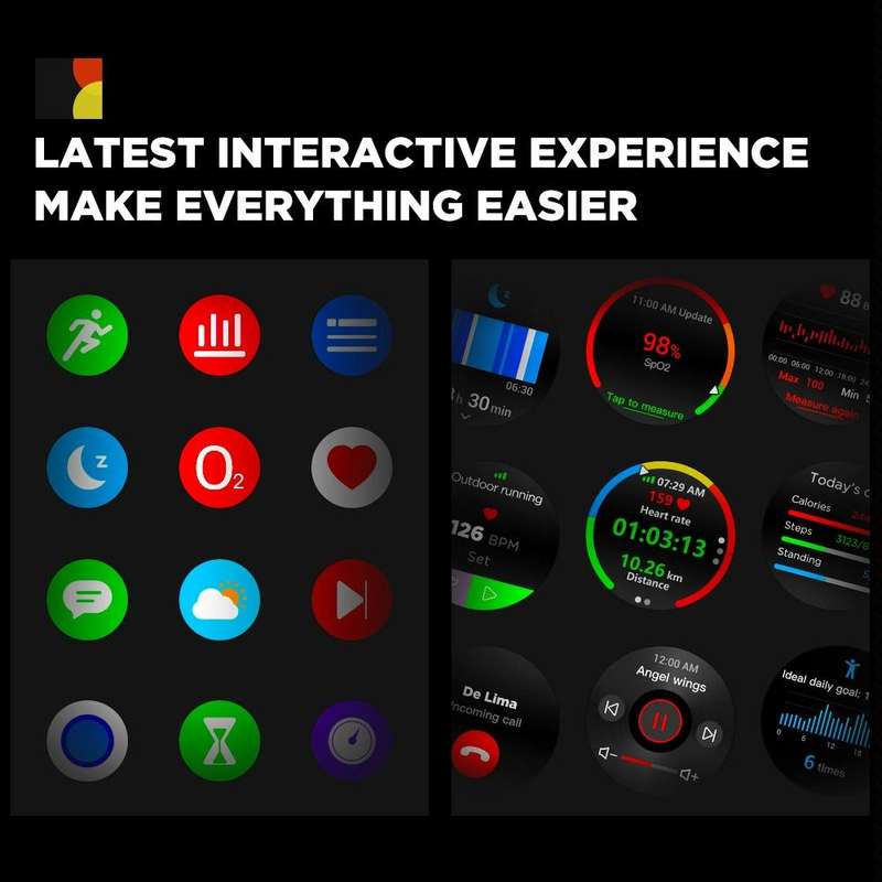 Zeblaze Stratos 2 1.3 inch AMOLED Screen Smart Watch, Support Sleep Monitoring / Heart Rate Monit...