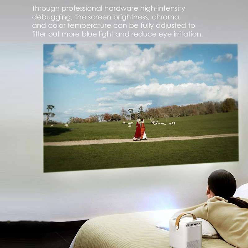 P10 1080P Android 10.0 Smart Portable LCD Mini Projector, Plug Type:UK Plug