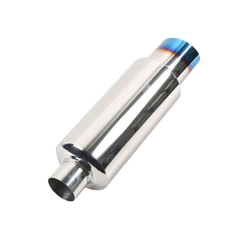 Universal Car / Motorcycles Stainless Exhaust Pipe Muffler 2 inch to 3 inch Bevel Tail Grilled Bl...