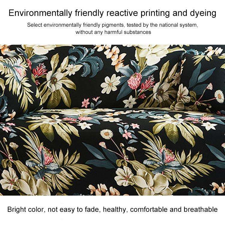 Double Seat Full Coverage Elastic Non-slip Sofa Cover(Orchid)