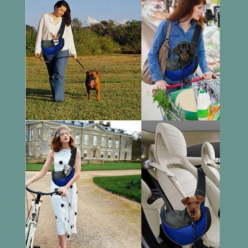 Pet Bag Widened Shoulder Strap Breathable Messenger Cat Bag,Size: Small(Red)