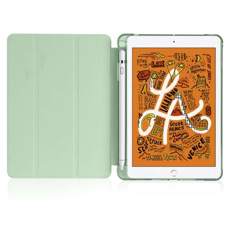 For iPad Mini 5 / Mini 4 3-folding Horizontal Flip PU Leather + Shockproof TPU Case with Holder &...