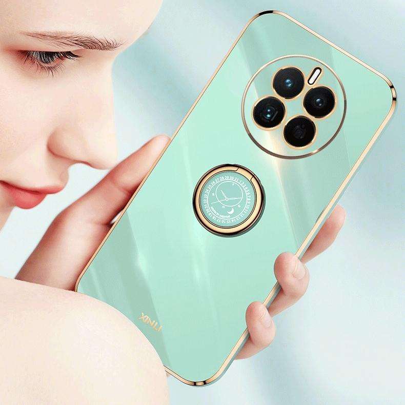 For Huawei nova 10 SE XINLI Straight Edge 6D Electroplate TPU Phone Case with Ring Holder(Celesti...