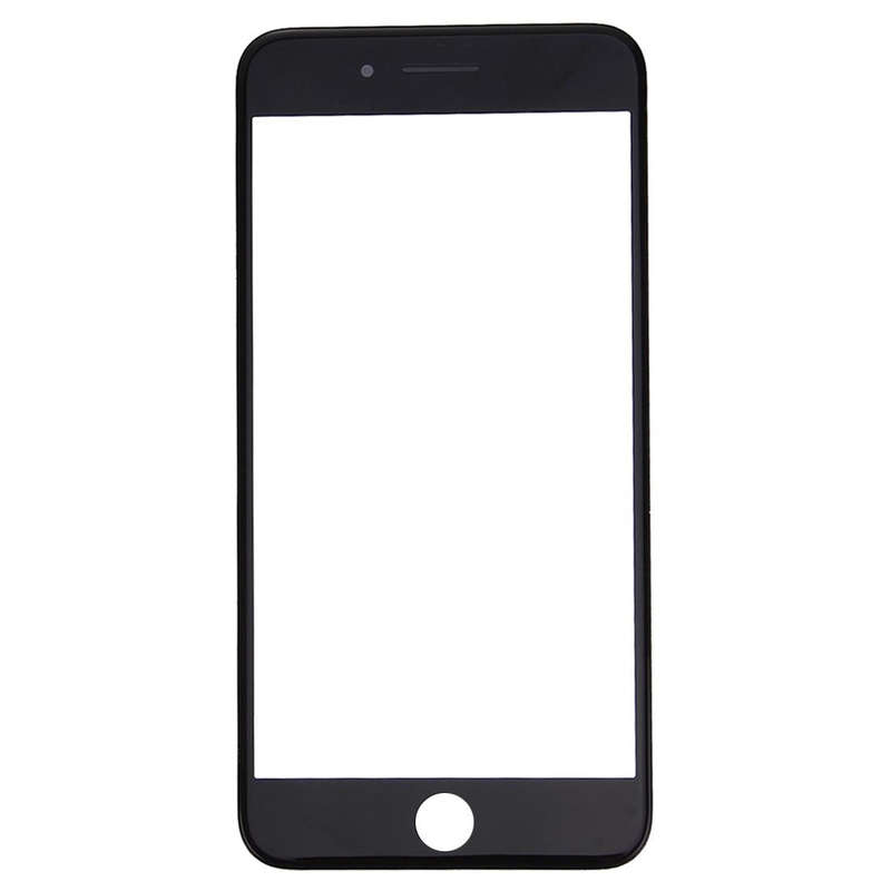 2 in 1 for iPhone 7 Plus (Original Front Screen Outer Glass Lens + Original Frame)(Black)