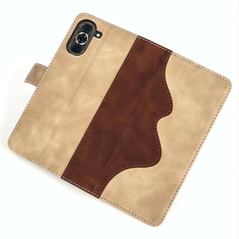 For Huawei Nova 10 Pro Stitching Horizontal Flip Leather Phone Case(Yellow)