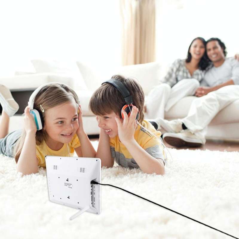 12.0 inch Digital Picture Frame with Remote Control Support SD / MMC / MS Card and USB , White (1...