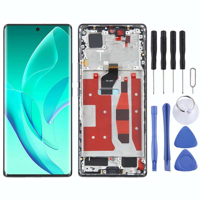 Original LCD Screen For Honor 60 Digitizer Full Assembly with Frame(Black)