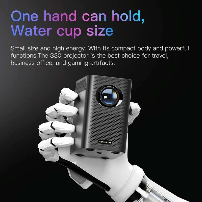 S30 Android System HD Portable WiFi Mobile Projector, Plug Type:AU Plug(White)