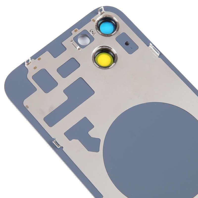Glass Battery Back Cover with Holder for iPhone 14 Plus(Black)