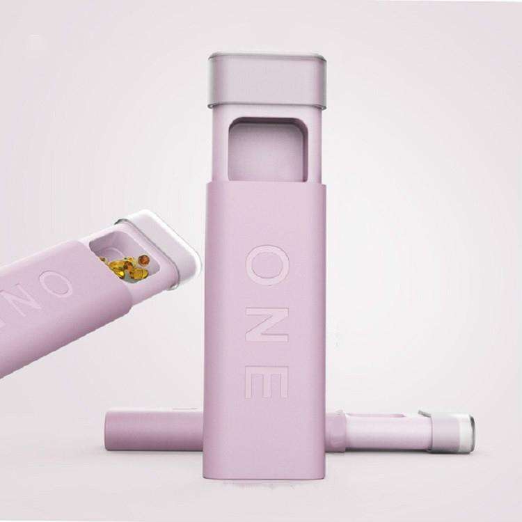 Portable Mini Dispensing Pill Box to Store Pill Sealed Box(Cherry Blossom Powder)
