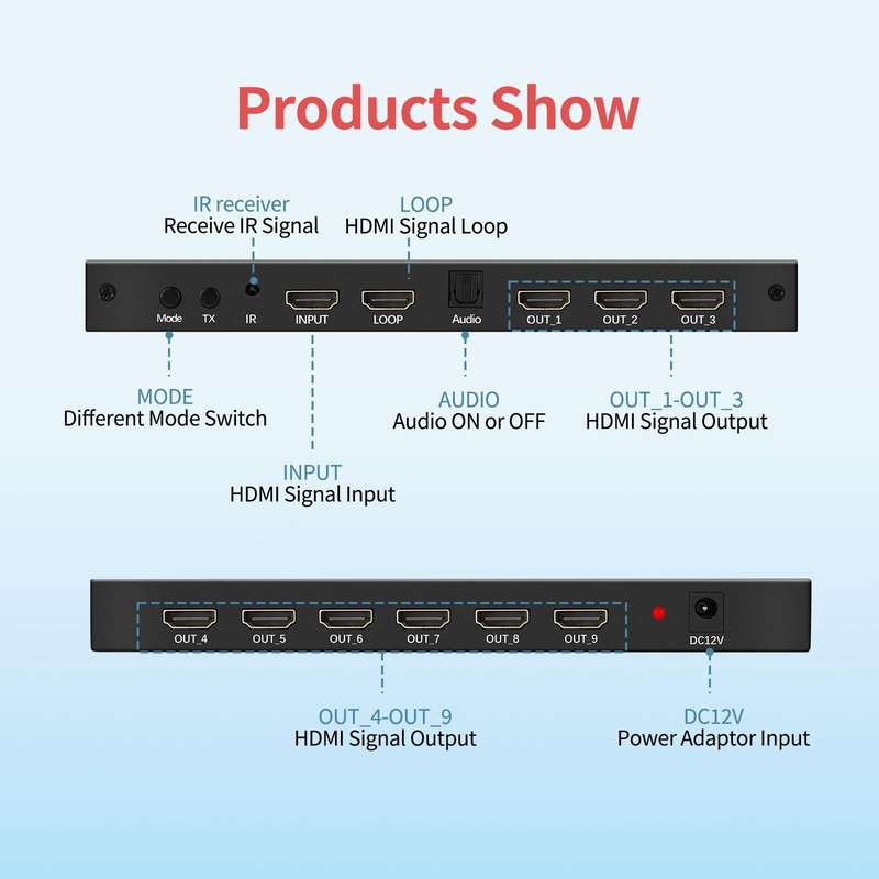 NK-330 3x3 4K 9 Screen HDMI DVI TV Video Wall Controller Splitter Multi Video Screen Processor Sp...