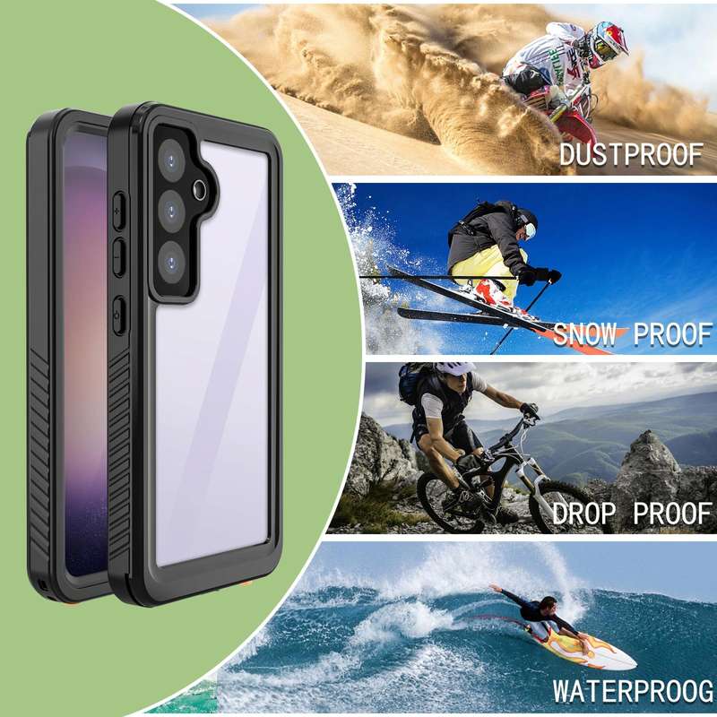 For Samsung Galaxy S24 5G RedPepper IP68 Waterproof Phone Case(Black)