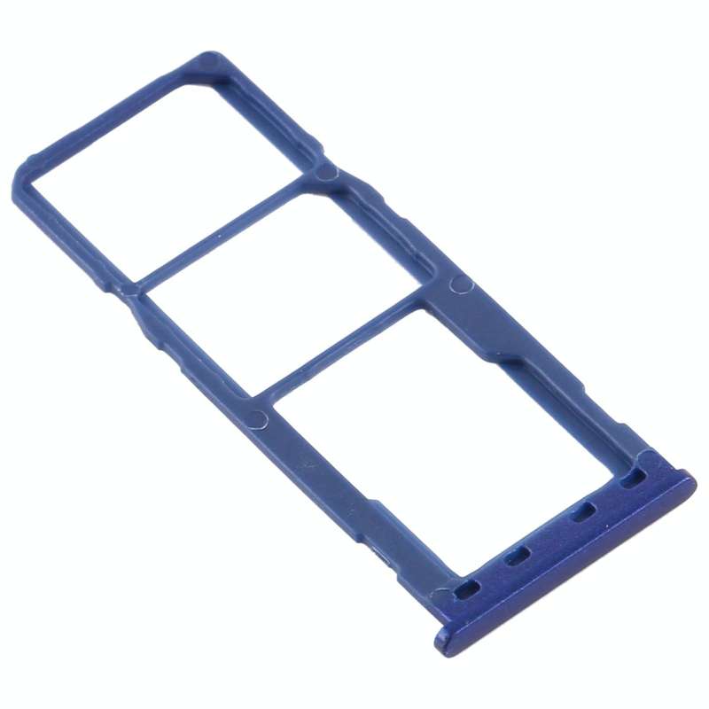 For Samsung Galaxy M10 SM-M105 SIM Card Tray + SIM Card Tray + Micro SD Card Tray (Blue)