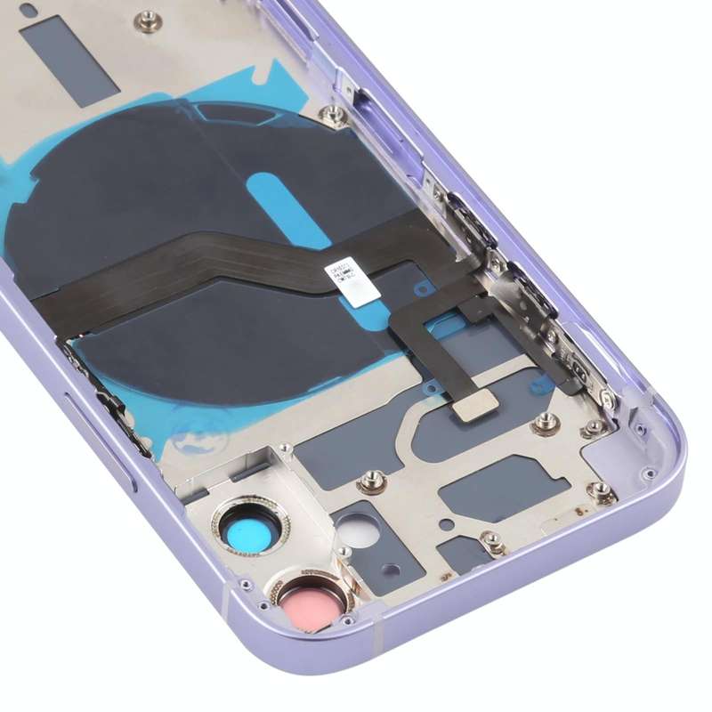 Battery Back Cover (with Side Keys & Card Tray & Power + Volume Flex Cable & Wireless Charging Mo...